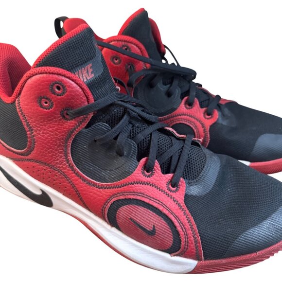 Size 13 Nike Fly By Mid 2 Mens Size 13 Black Red Basketball Shoes Sneakers .LOGO - Picture 5 of 16